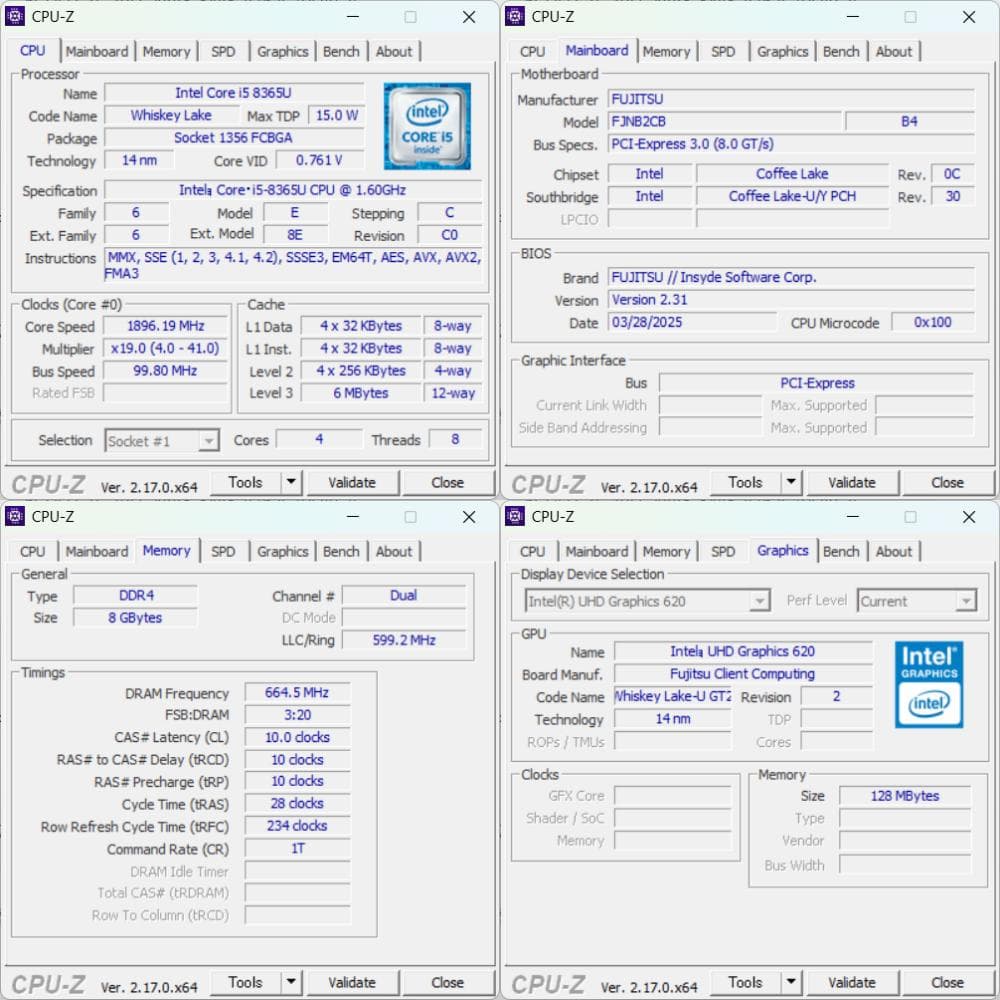 値下げ★LIFEBOOK U759/A i5 第8世代 8GB SSD128GB
