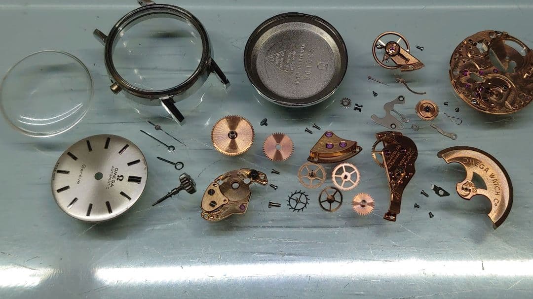 オメガ ジュネーブ 自動巻き レディース ラウンド 秒針付き オーバーホール済み