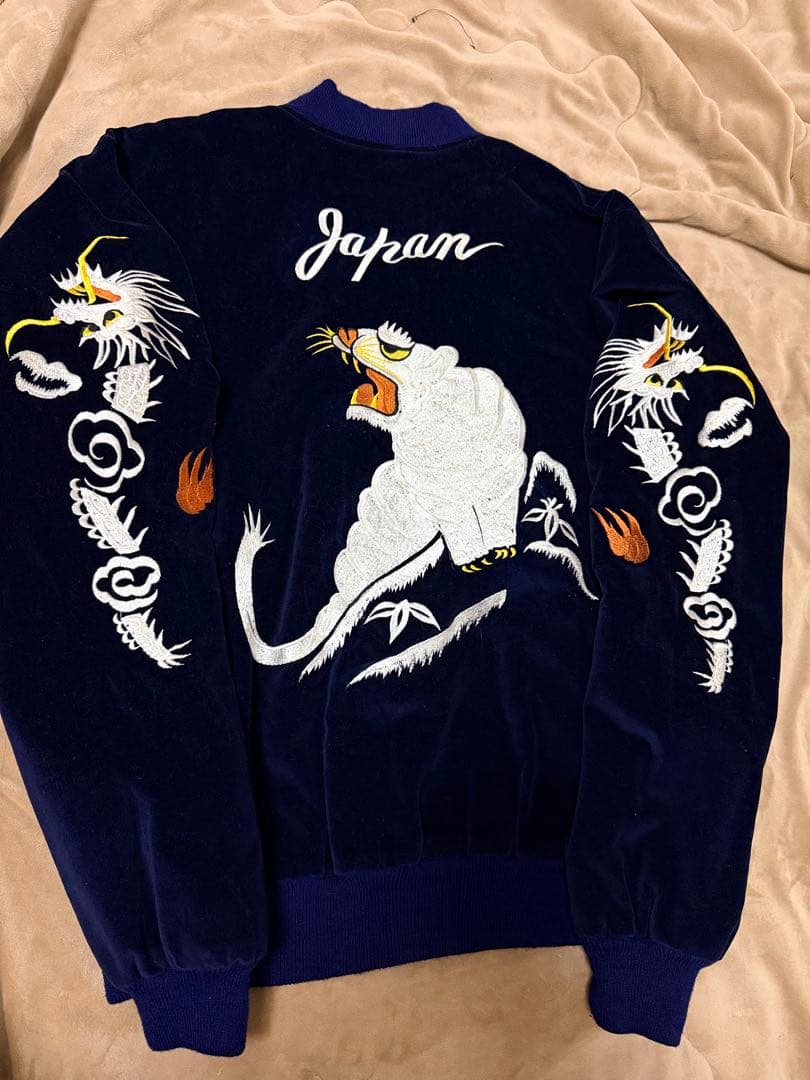 未使用近 90s vintage Japan 別珍 虎 龍 日本限定 スカジャン