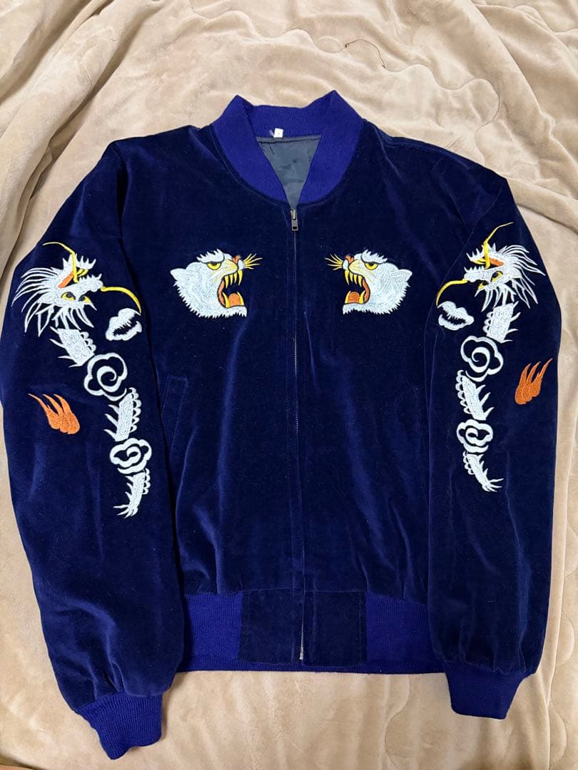 未使用近 90s vintage Japan 別珍 虎 龍 日本限定 スカジャン