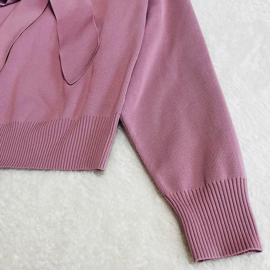 ✨美品✨ sheller シェリエ　ボウタイ　ニット　トップス　ピンク