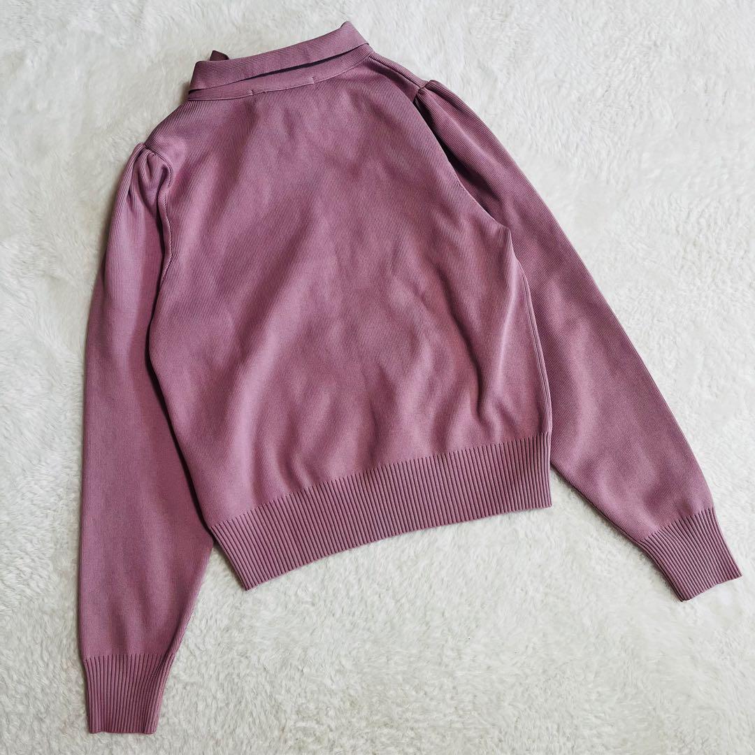 ✨美品✨ sheller シェリエ　ボウタイ　ニット　トップス　ピンク