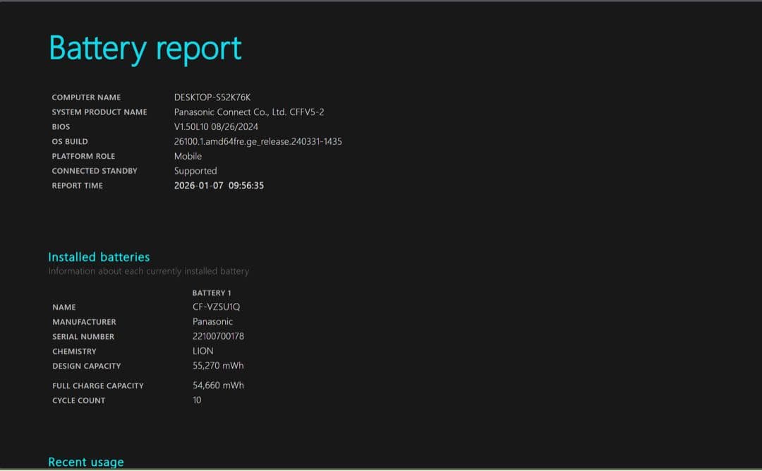 【箱無】Panasonic CF-FV5GDTCR Let's note