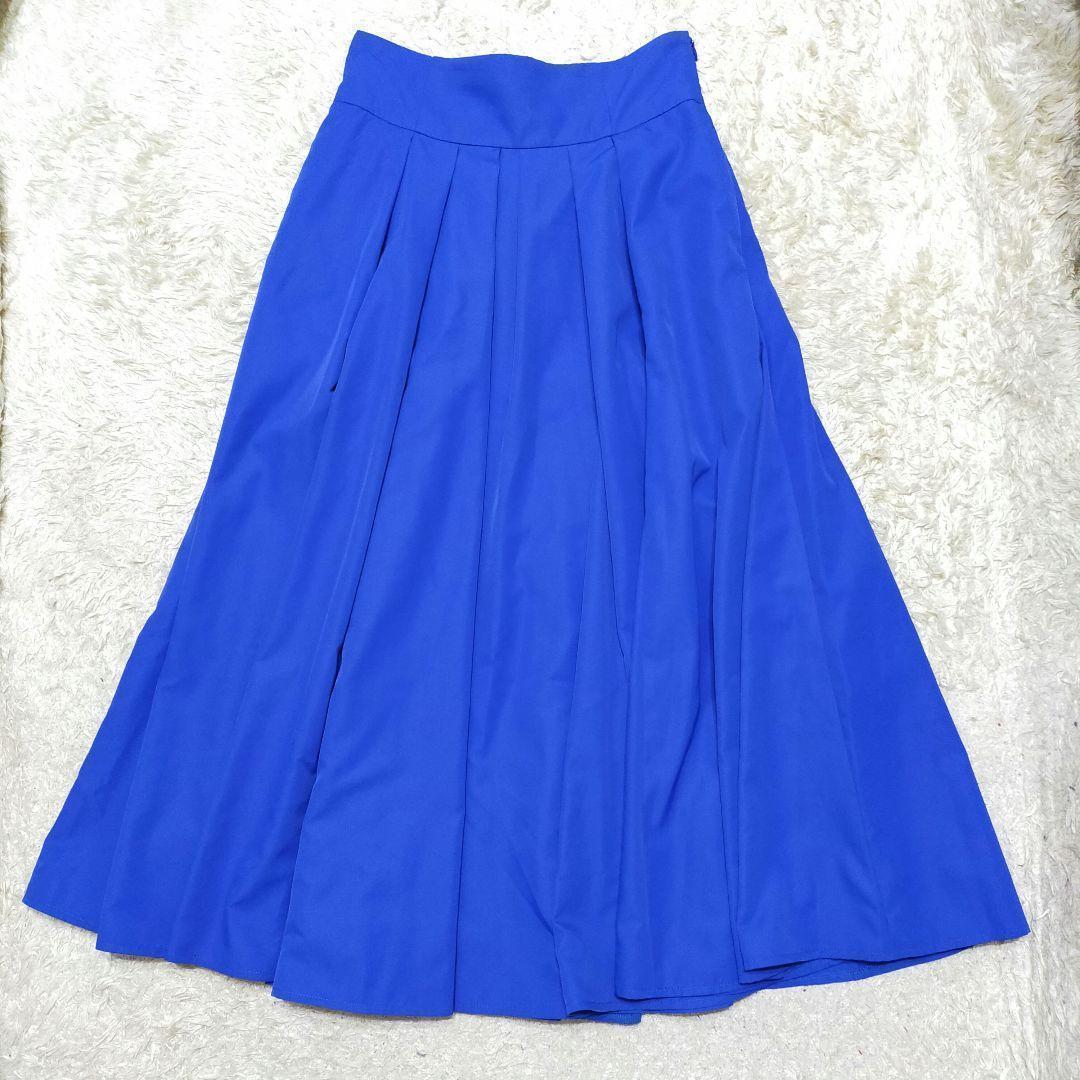 ルルウィルビー　LOULOU WILLOUGHBY　タックフレアスカート　ブルー