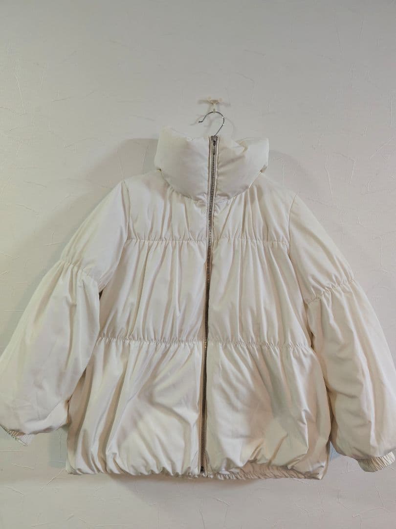 SALON adam et ropé テンダークロスミドル丈ダウン オフホワイト