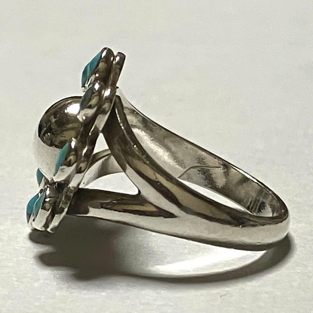 SILVER 925 シルバーリング インディアンジュエリー ターコイズ 10号