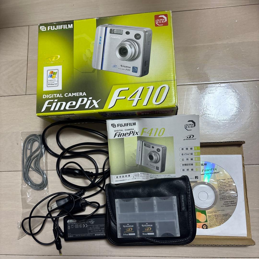 【動作確認済】フジフィルムFUJIFILM F410 デジカメ XDカード２枚
