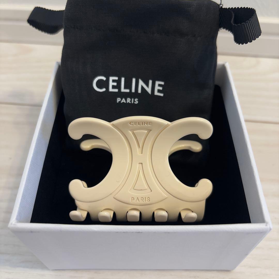 【値下げ】CELINE ラージ ヘアクロー アイボリー
