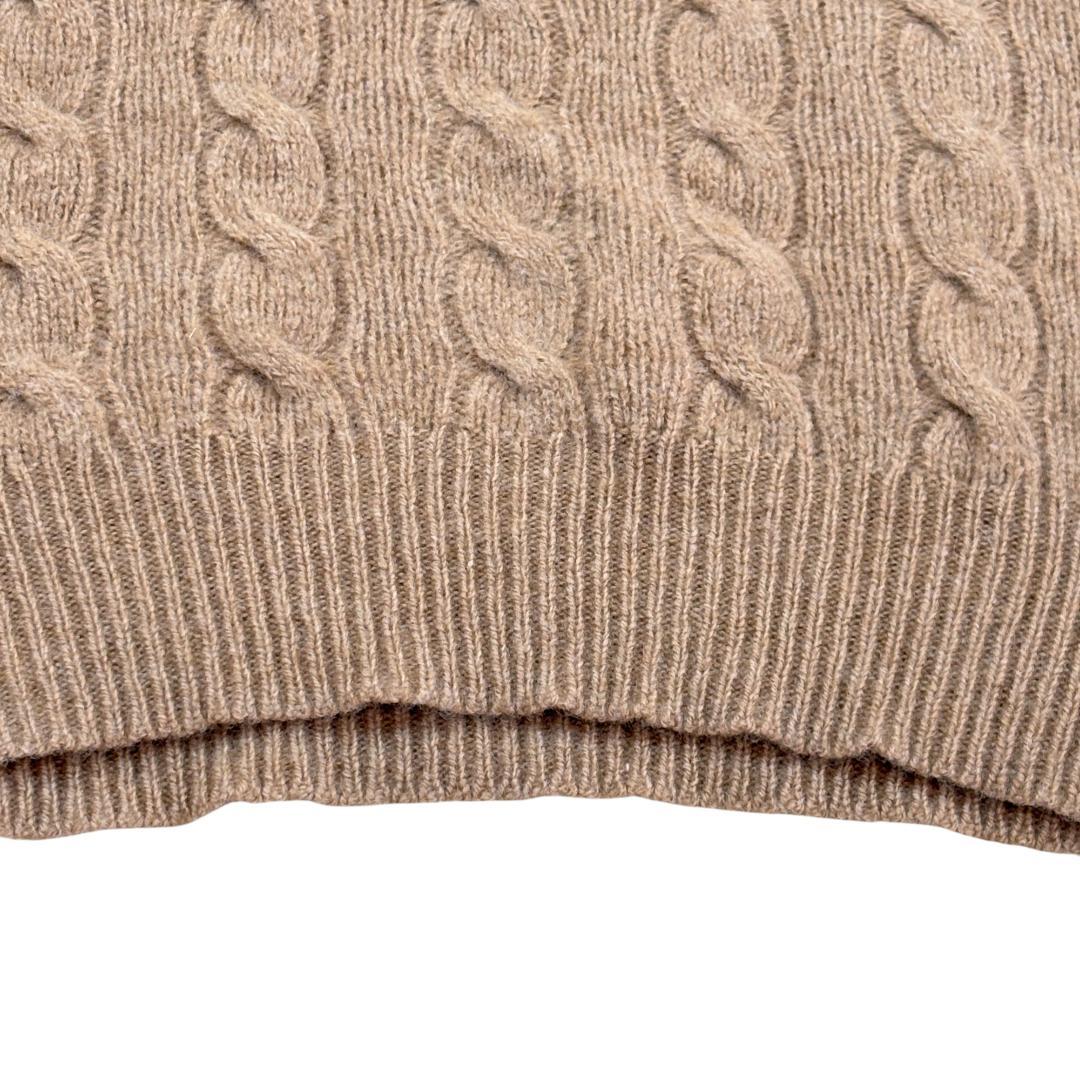 【シマ】ポロラルフローレン 現行　ケーブルセーター　人気色　ベージュ　S