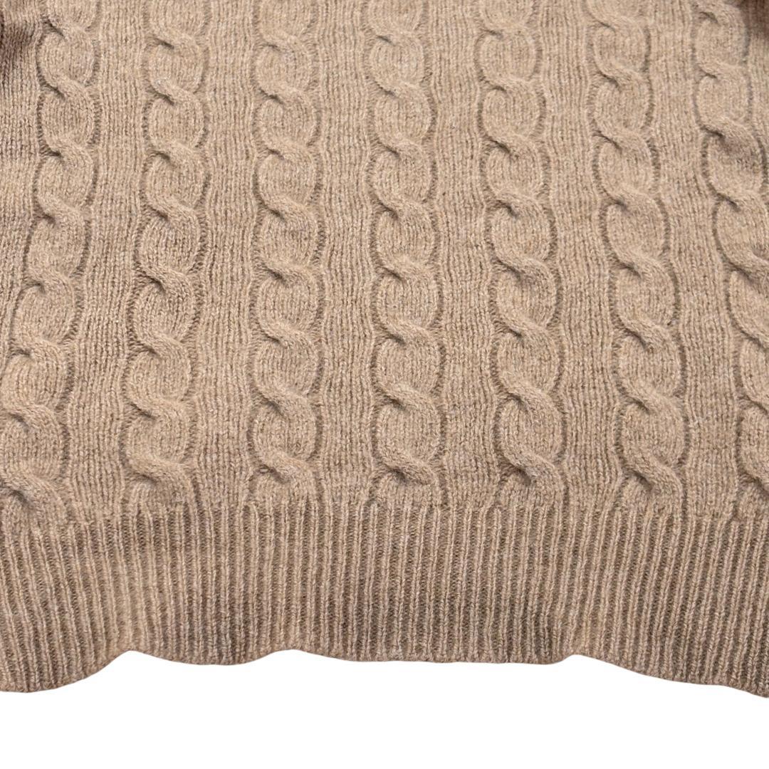 【シマ】ポロラルフローレン 現行　ケーブルセーター　人気色　ベージュ　S