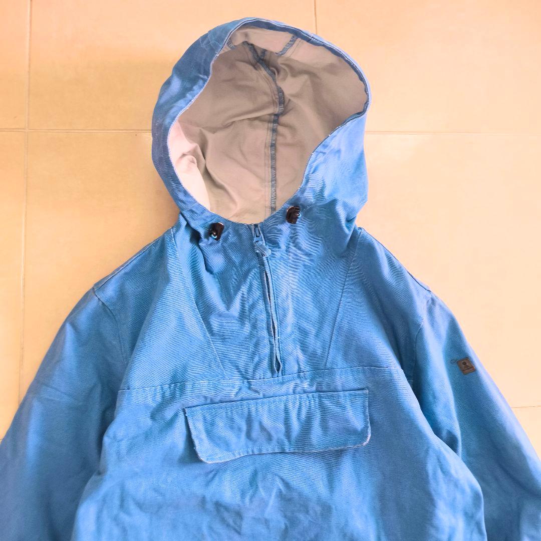 フランス　Mousqueton ダック　アノラックパーカー　ブルー