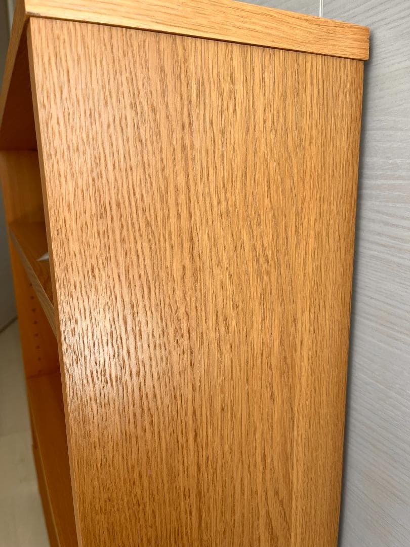 無印良品　オーク材薄型ラック・ワイド小・奥行22cm