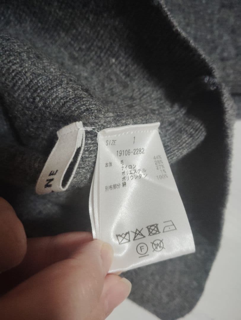 CLANE FRILL V NECK KNIT TOPS クラネ