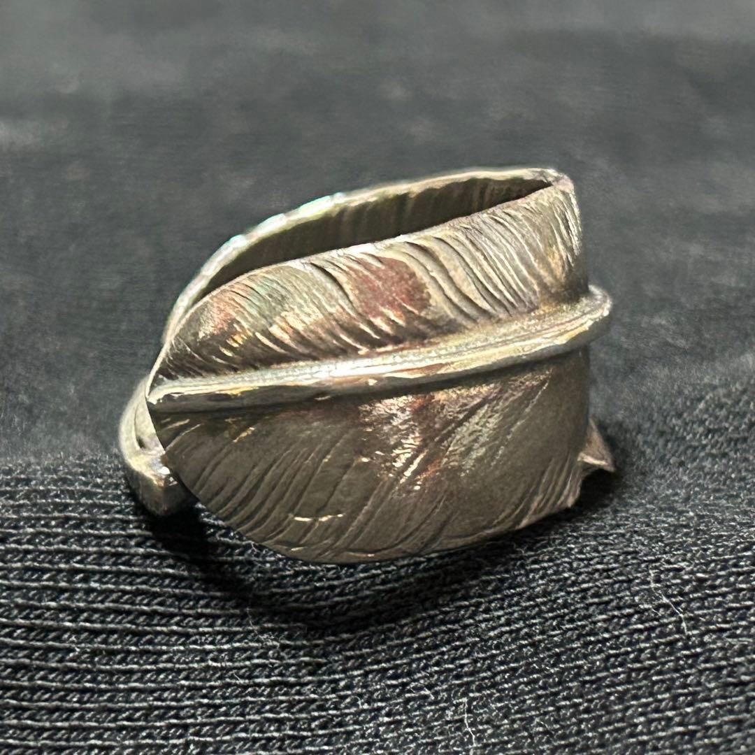 goro's ゴローズ 特大プレーンフェザーリング 指輪 約19号 左向き