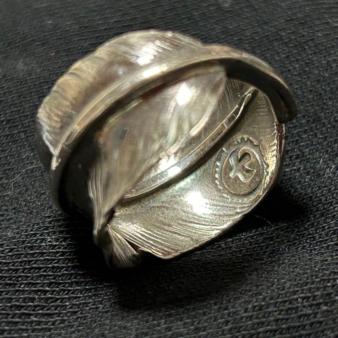 goro's ゴローズ 特大プレーンフェザーリング 指輪 約19号 左向き