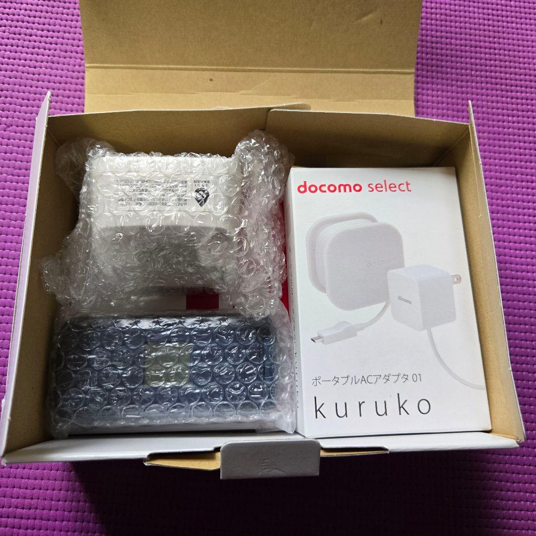 美品 ドコモ docomo らくらくホン F-01M セット ネイビー 充電器