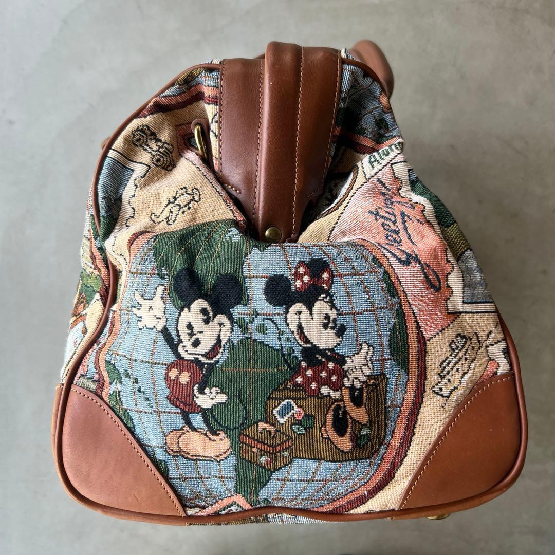 【Disney VINTAGE】ディズニー　ボストンバッグ　旅行カバン　ミッキー