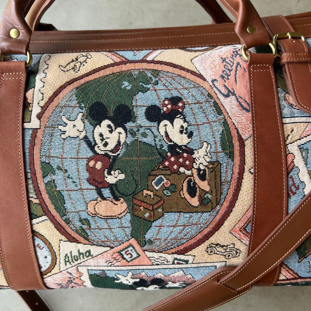 【Disney VINTAGE】ディズニー　ボストンバッグ　旅行カバン　ミッキー