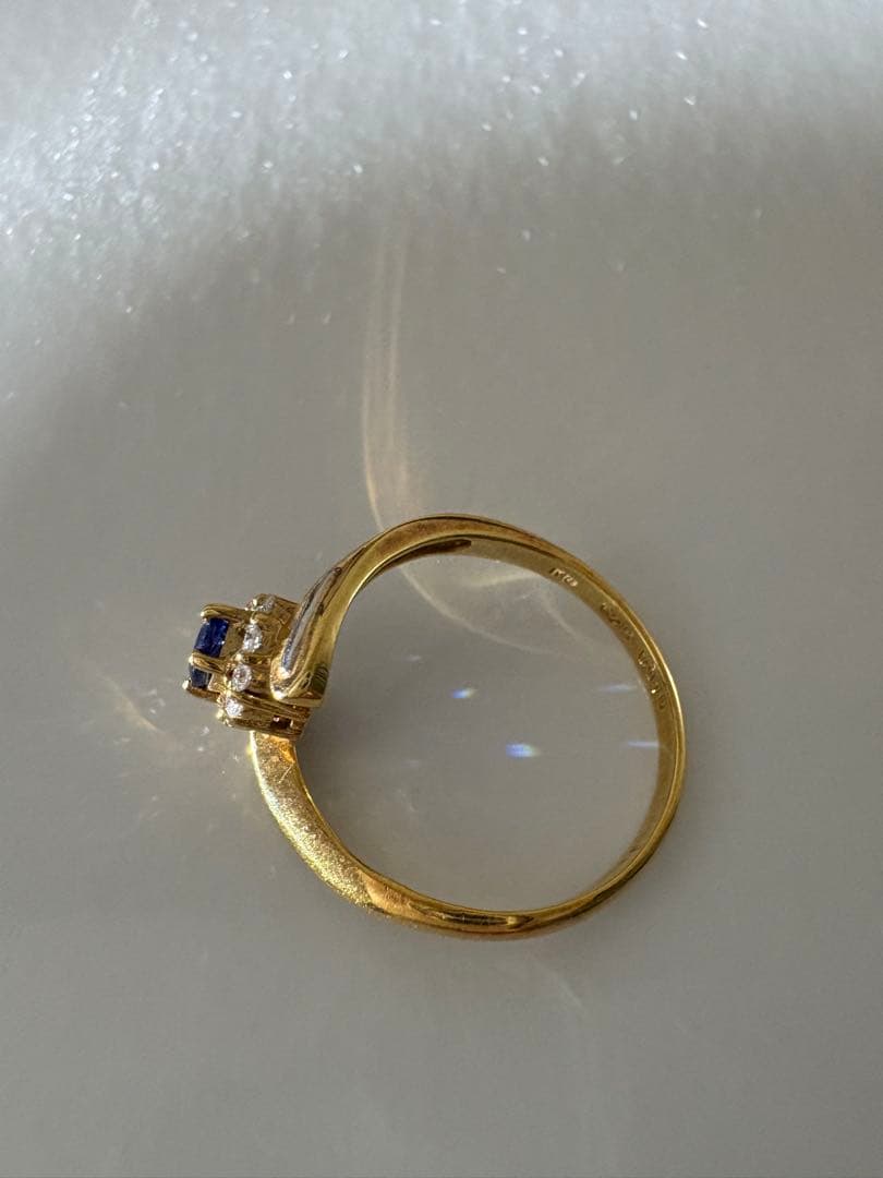 ゴールド サファイア リング