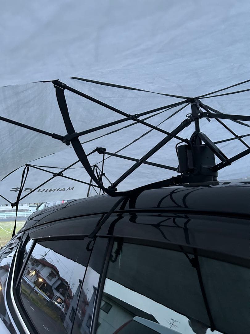 自動収納 サンシェード 傘式 折り畳 リモコン 電動 取付簡単