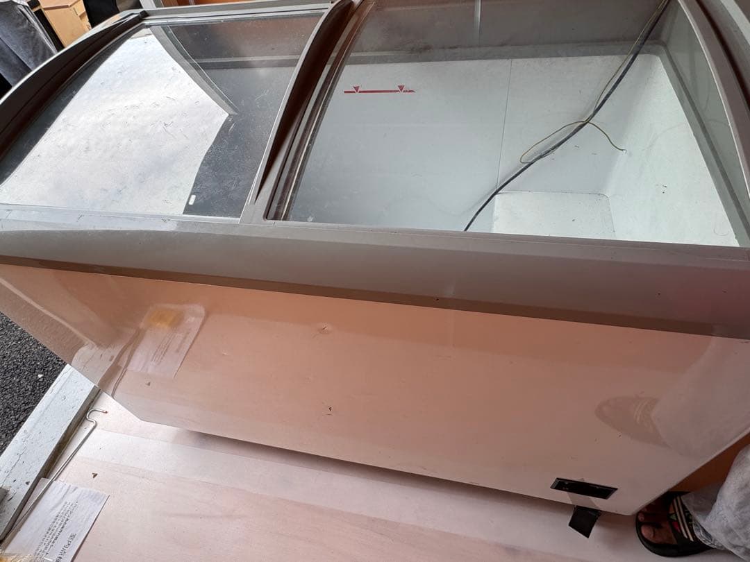 JCM 冷凍庫 ガラス蓋付き 2区画