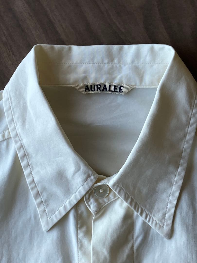 トップス AURALEE WASHED FINX TWILL BIG SHIRTS
