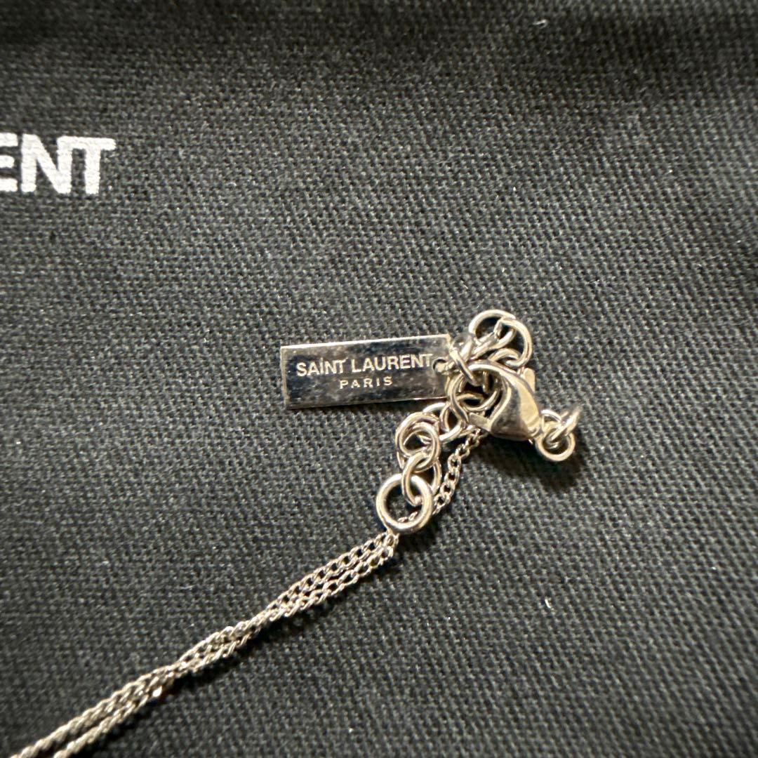 【美品】SAINT LAURENT サンローラン ブレスレット シルバー　袋付き