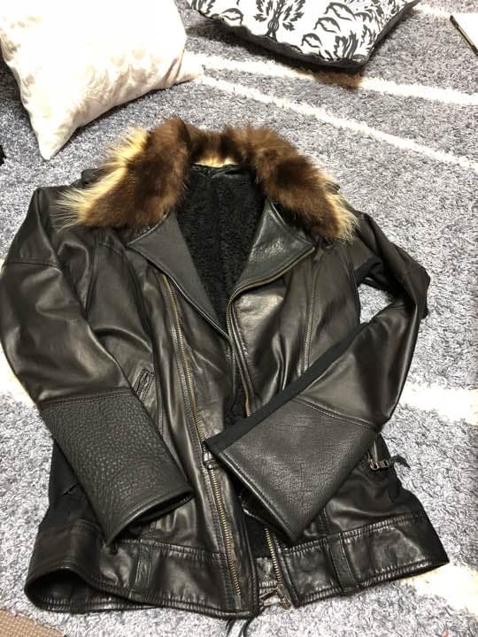 革ジャン ブラック L