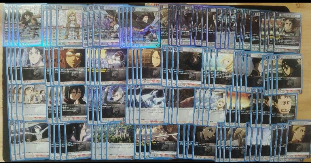 ユニオンアリーナ 進撃の巨人 SR以下 青 4コン セット　リヴァイ　ヒストリア