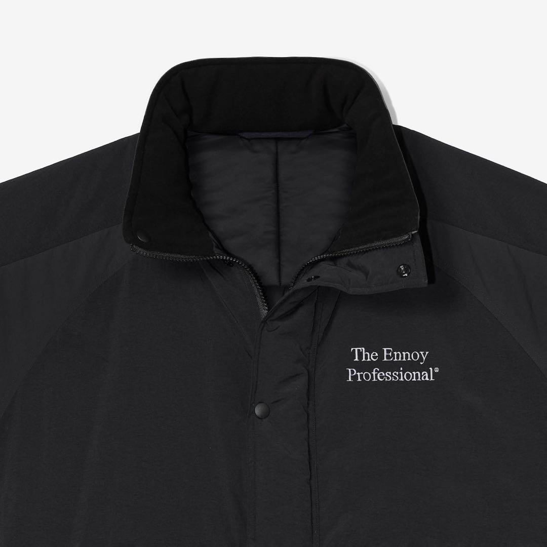 ENNOY PADDED NYLON BENCH COAT ブラック L