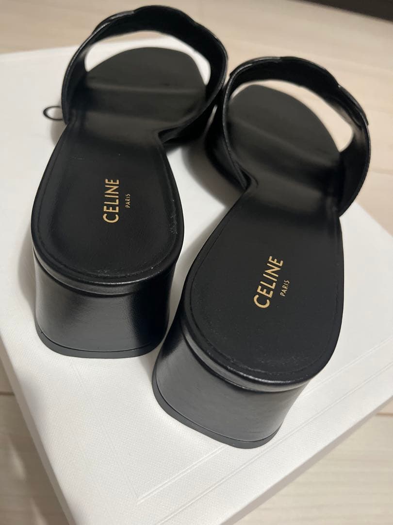 【新品　未使用】CELINE ラムスキン ブラックミュール　サイズ39インチ