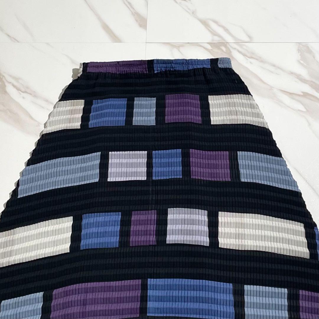 極美品✨ISSEY MIYAKE 変形 段違い プリーツロングスカート フレア