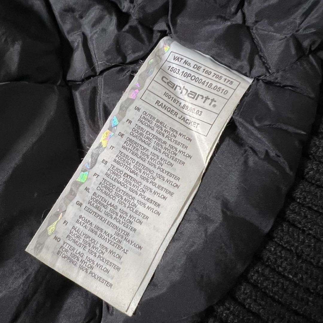 Carhartt レンジャージャケット M ブラック 中綿 ワーク