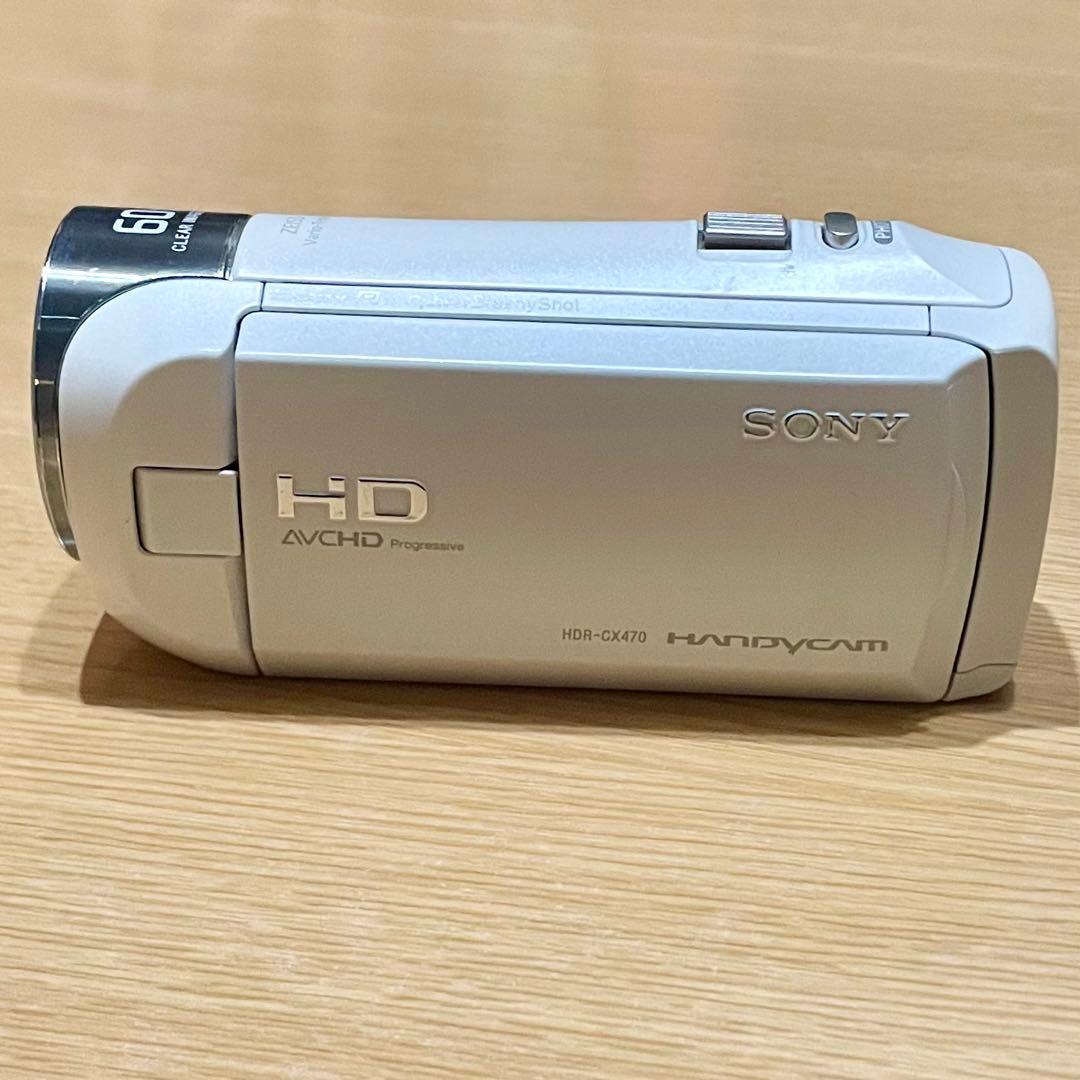 【箱、取説有り】SONY ビデオカメラ HDR-CX470 ホワイト