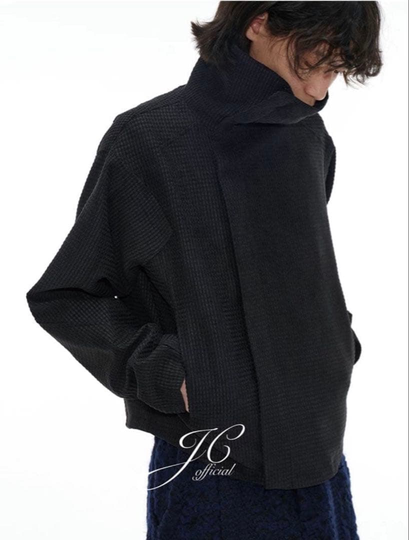 JCAESAR ZIPPER-JACKET WITH H斜めジップジャケット短丈