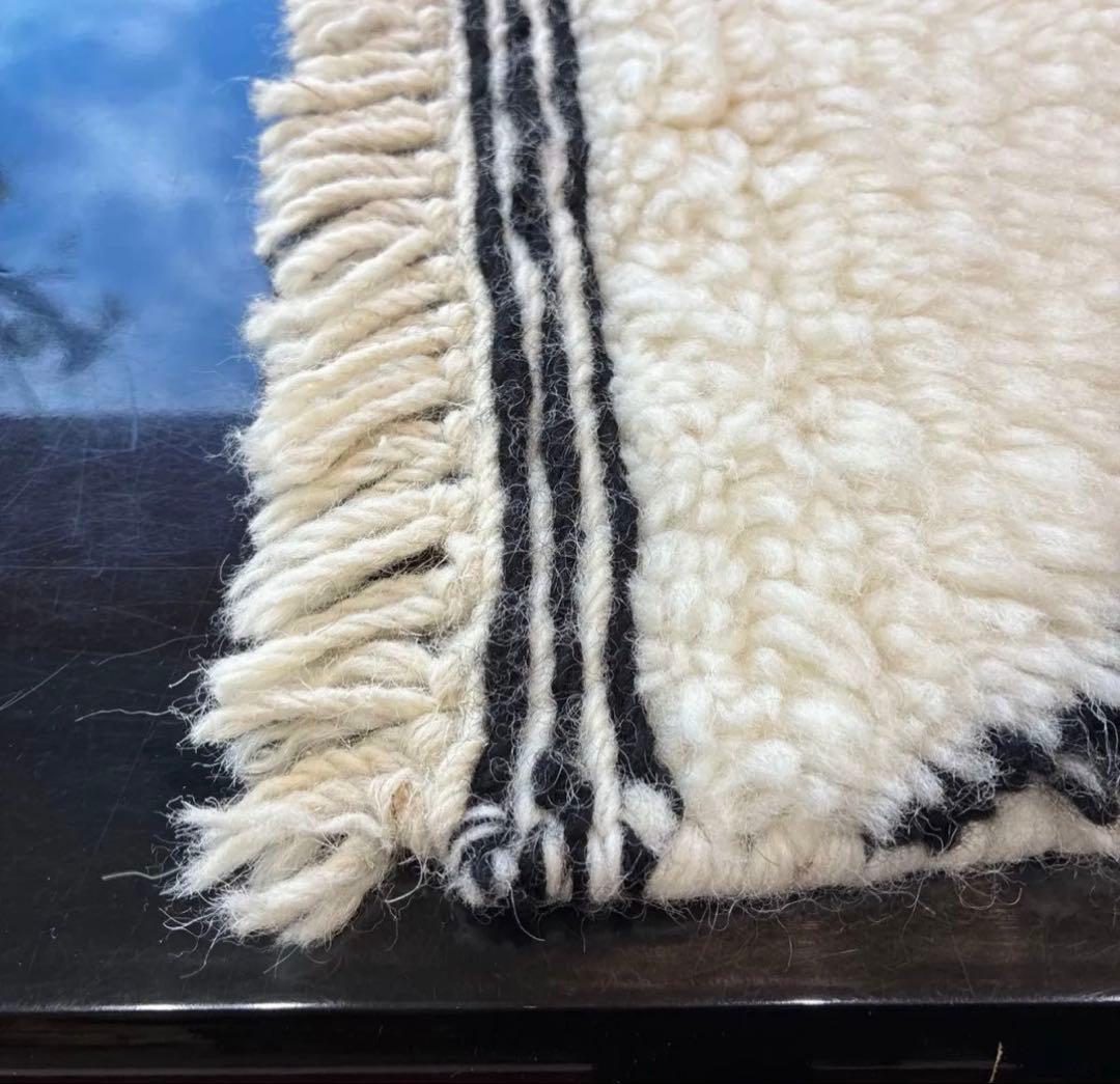 モロッコ ベニワレン ラグ 手織り絨毯 ダイヤ柄　70×120cm