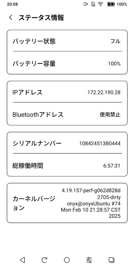 BOOX Palma ブラック eink 電子ペーパー タブレット
