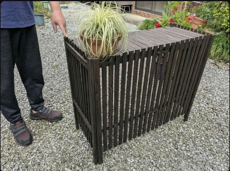 折りたたみ式木製 室外機カバー 3色　値上げ予定