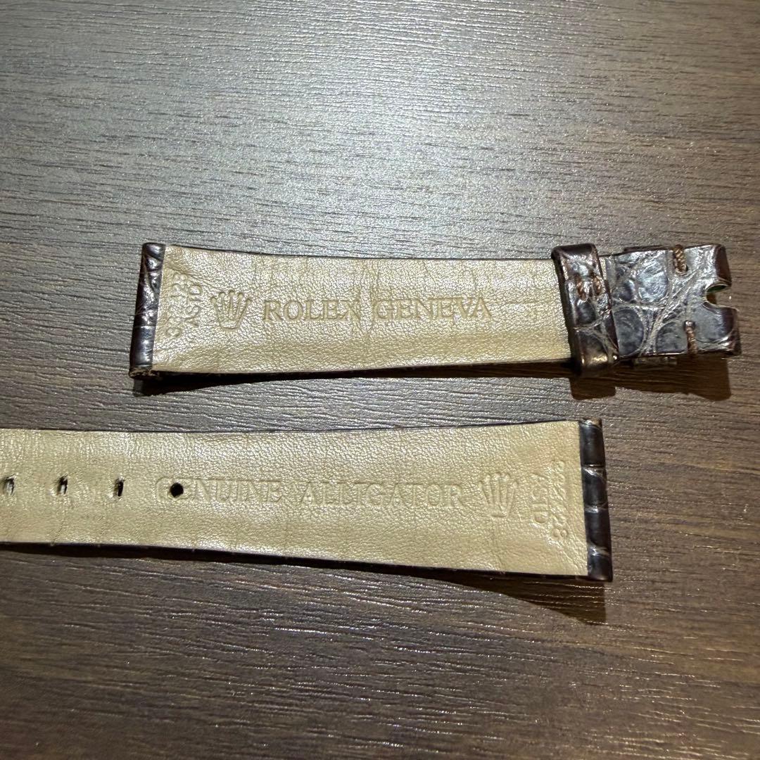 ロレックス ROLEX クロコダイル アリゲーターベルト 18mmミリ18/14