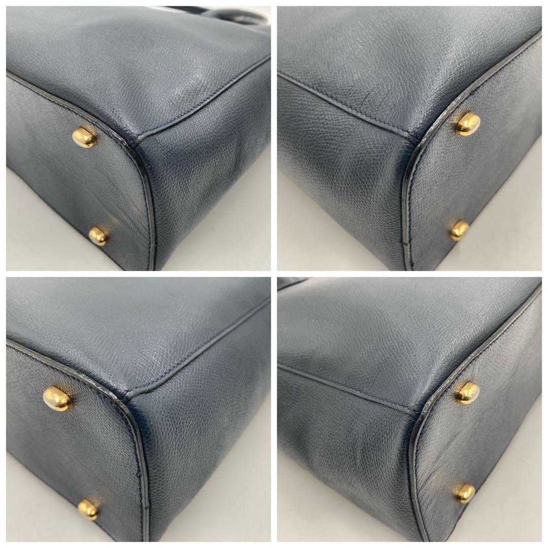 CELINE セリーヌ ハンドバッグ ネイビー レザー イタリア製