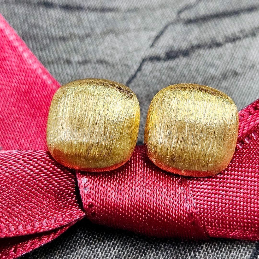 ショコラ18金 K18 YG スクエアデザイン ピアス