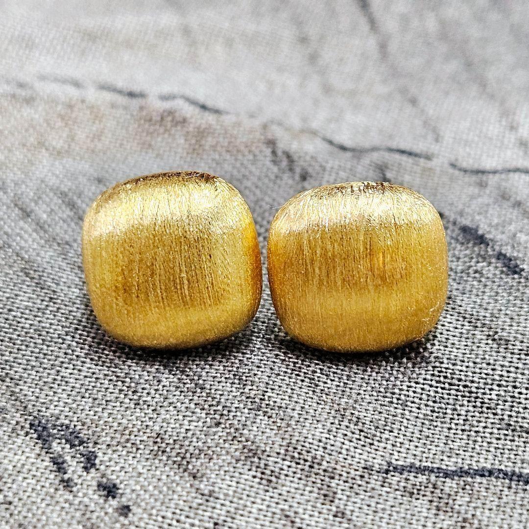 ショコラ18金 K18 YG スクエアデザイン ピアス