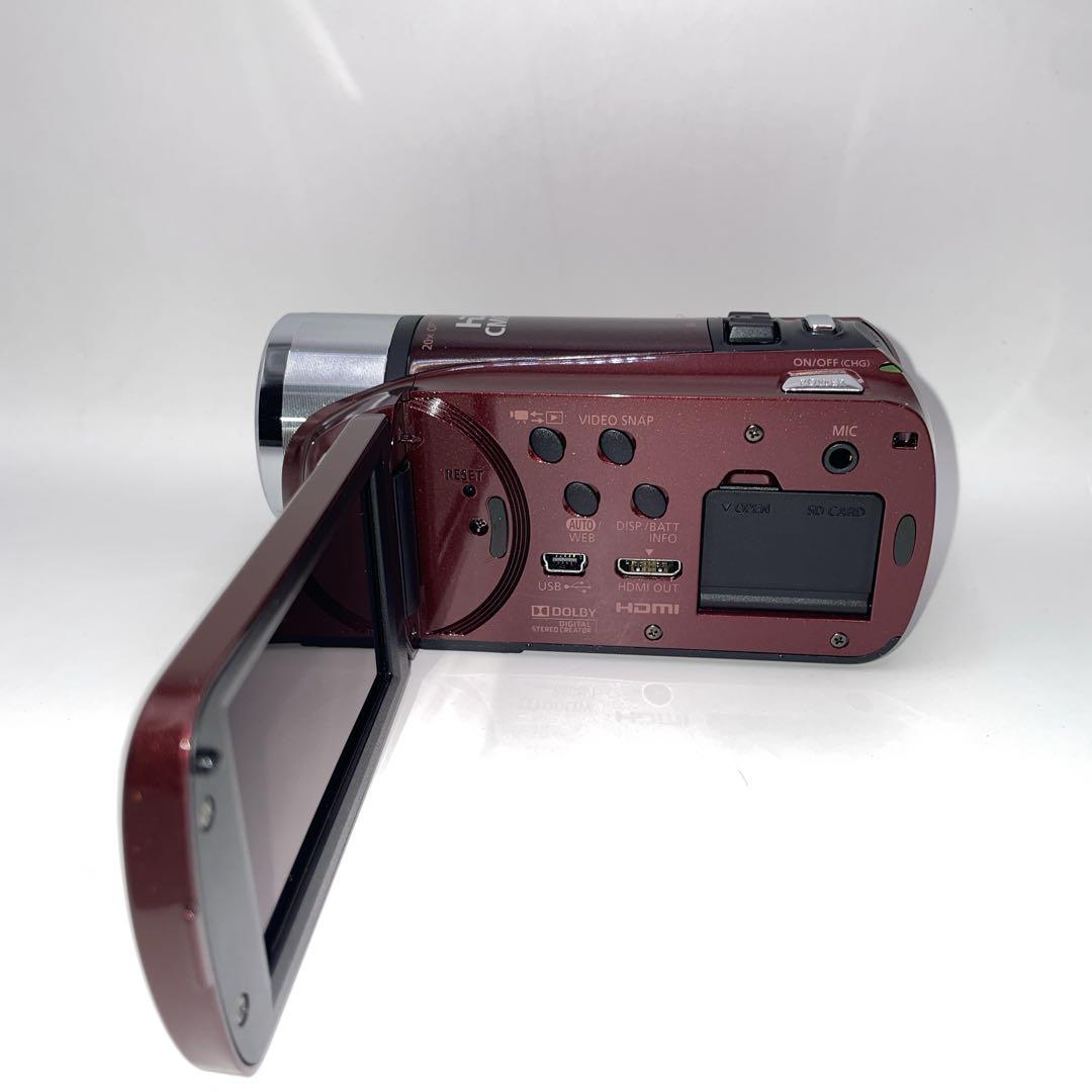 【動作品】Canon iVIS HF R21 カメラケース付 ビデオカメラ 赤