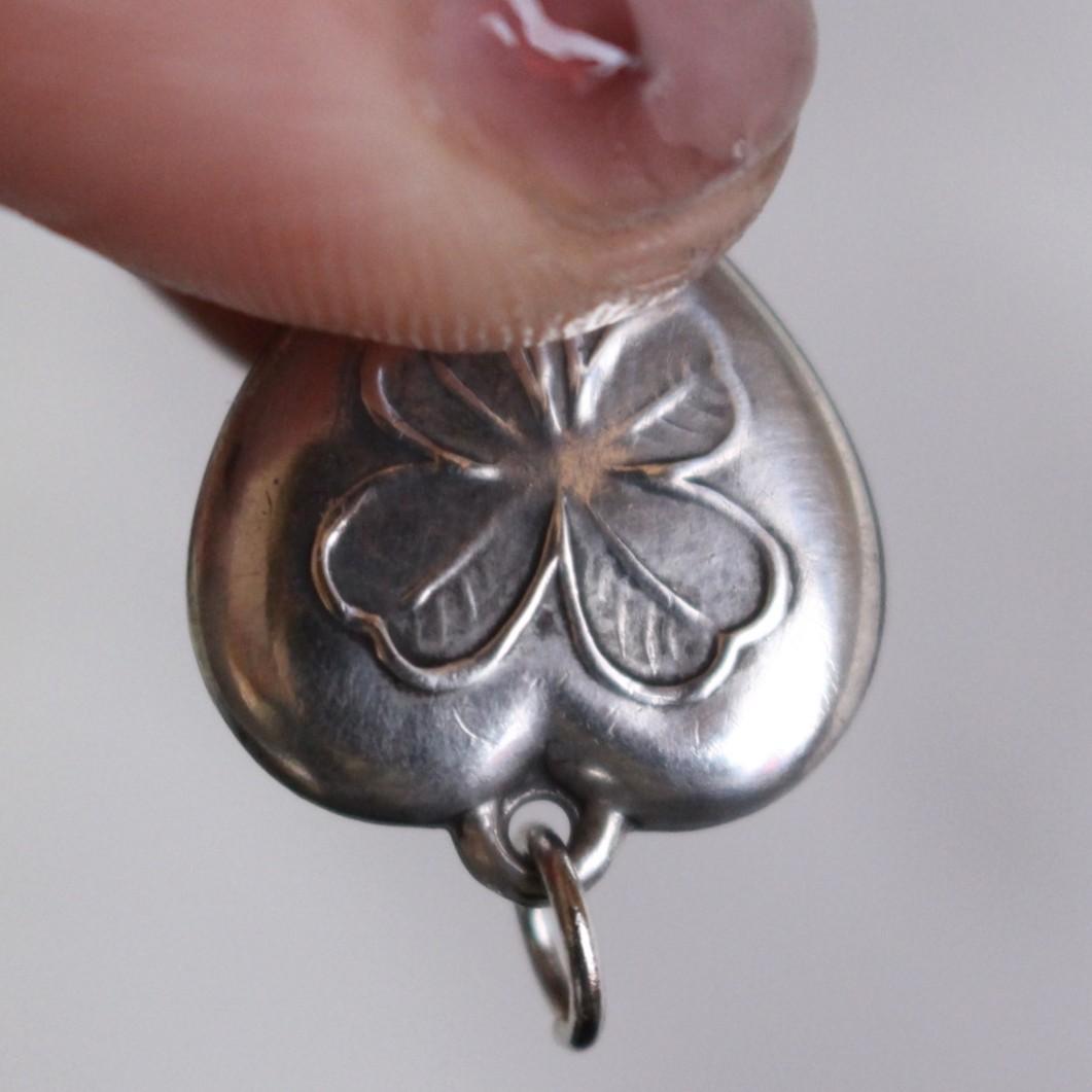 40s　スウィートハートジュエリー　ラッキーチャーム　シルバー　クローバー　四葉