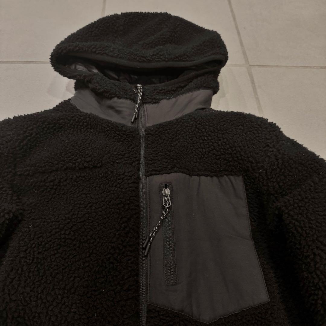 【SHIPS別注】TAION ボア×ダウン リバーシブルコート ブラック 黒