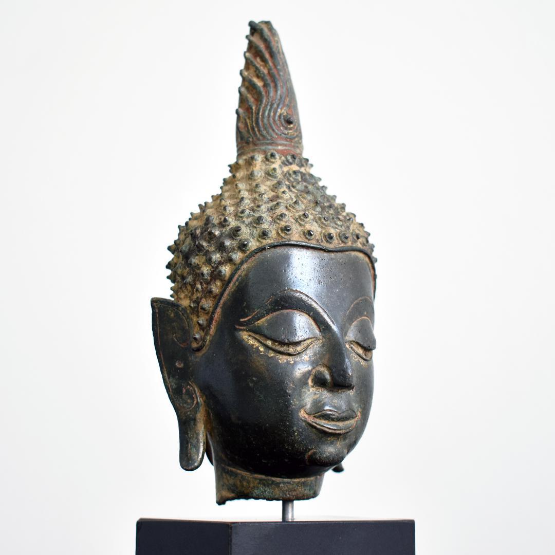 煙水晶さま専用 タイ北部ラーンナー美術チェンセン・ファン青銅仏像頭部