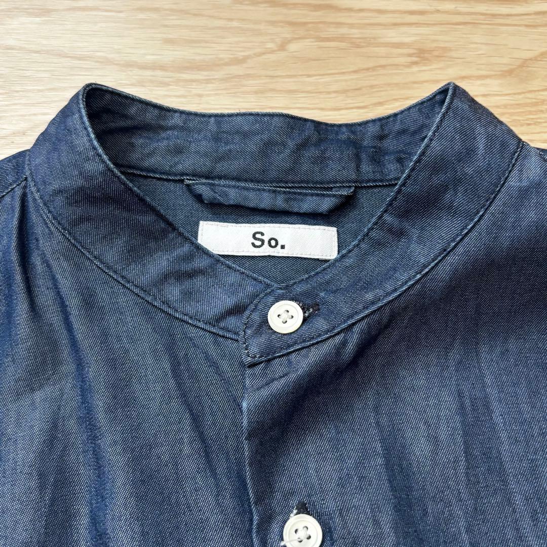 【完売品】So. Deni-Ban Shirtsバンドカラーシャツ 大山シュン