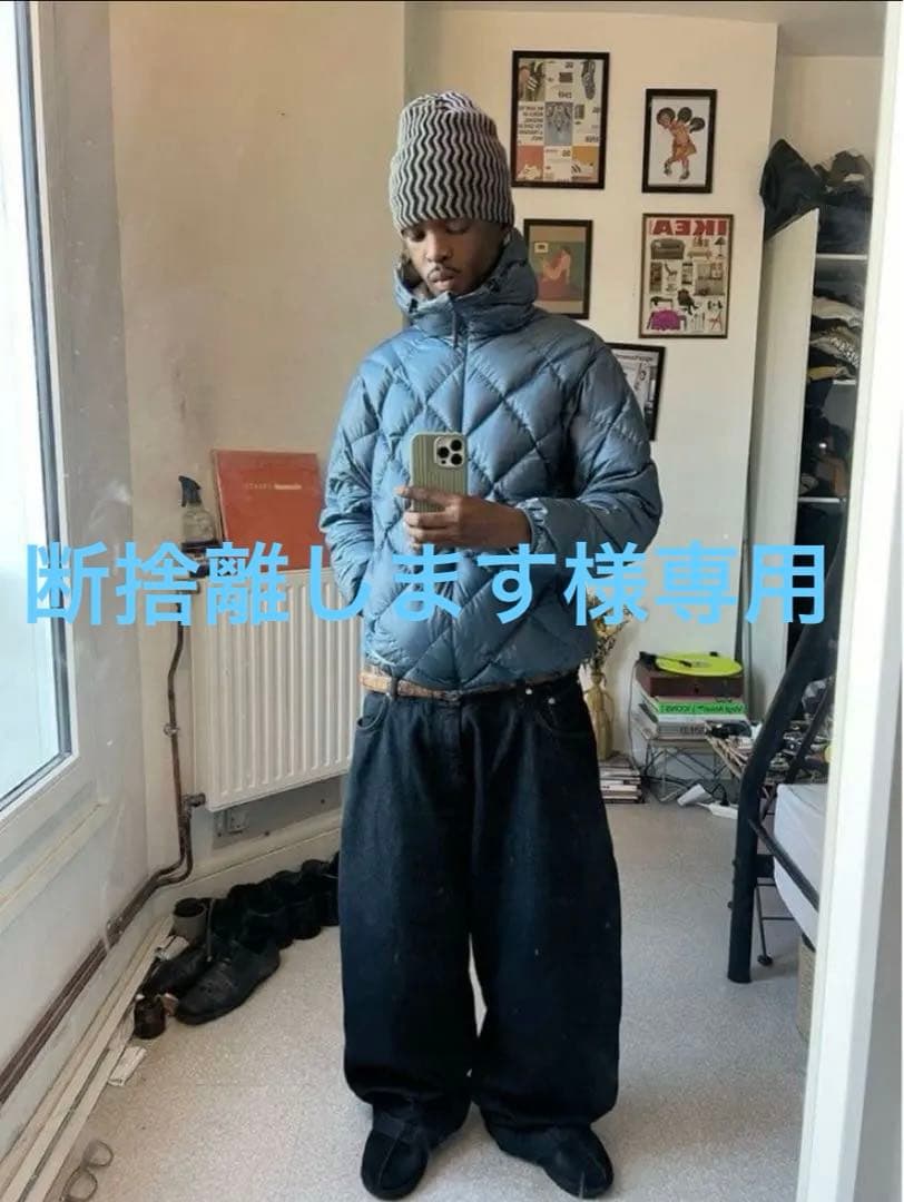 mont-bell ダウンジャケット キルティング　リバーシブル 青/黄色