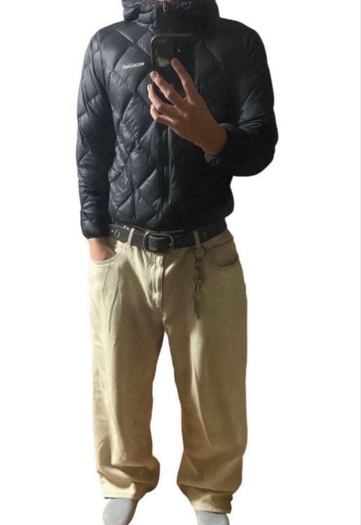 mont-bell ダウンジャケット キルティング　リバーシブル 青/黄色