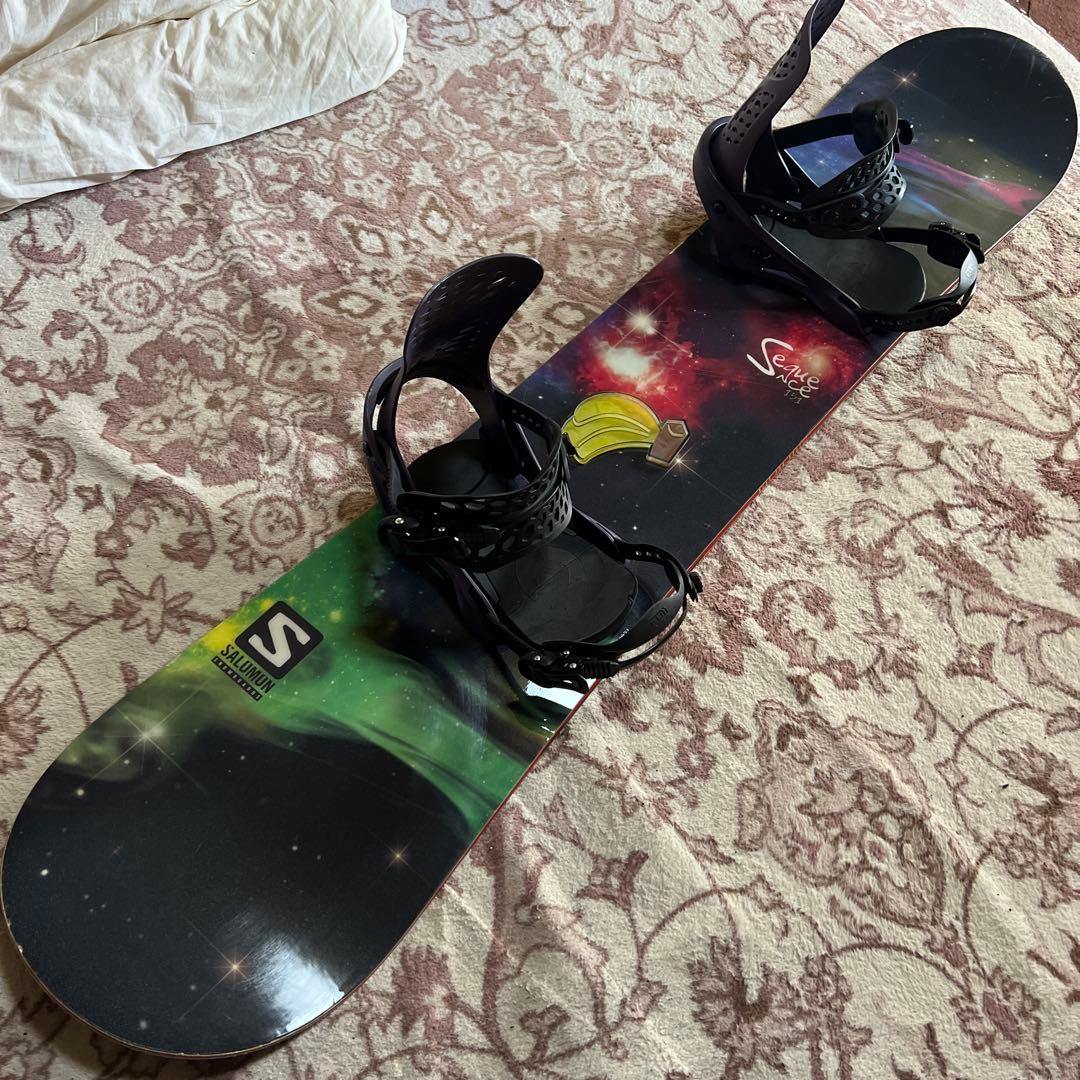 美品 SALOMON 151cm FLUX バイン付 スノーボードセット